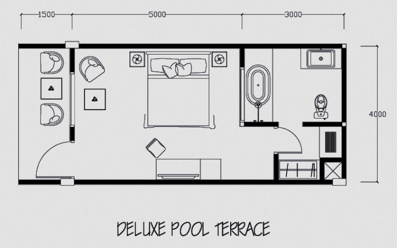 Deluxe Pool Terrace - Connecting 